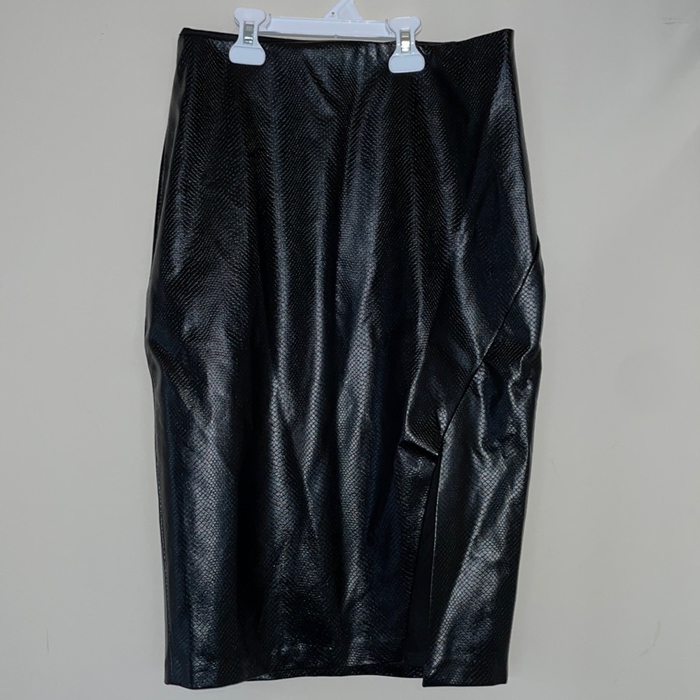 Express High Waist Midi Pencil Snakeprint Skirt